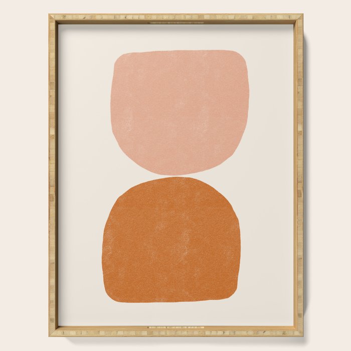Terracotta Mid Century Modern Abstract Serving Tray Gallery Image 1