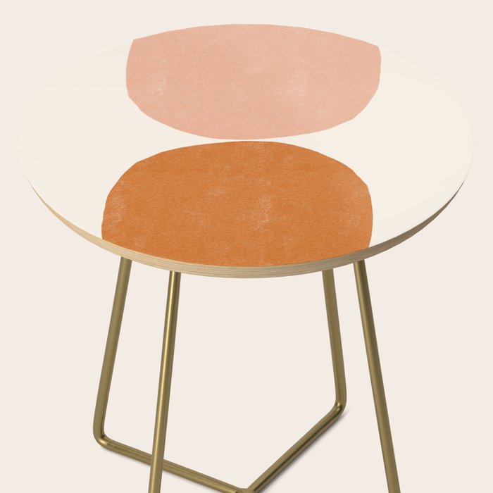 Terracotta Mid Century Modern Abstract Side Table Gallery Image 2