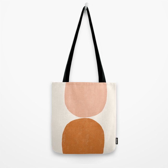 Terracotta Mid Century Modern Abstract Tote Bag Gallery Image 2