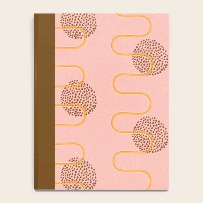 Abstract Fields in Peach Pink & Brown Notebook Gallery Image 4