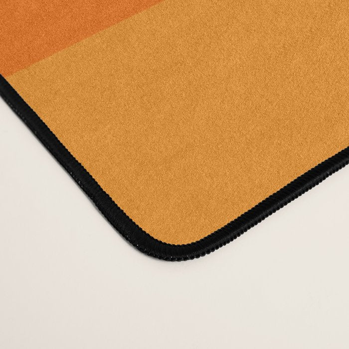 70s Retro Groove Minimalist Mid Century Modern Abstract in 1970s Brown and Orange Desk Mat Gallery Image 4