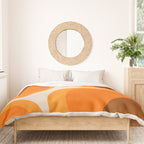 70s Retro Groove Minimalist Mid Century Modern Abstract in 1970s Brown and Orange Duvet Cover Gallery Image 3