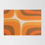 70s Retro Groove Minimalist Mid Century Modern Abstract in 1970s Brown and Orange Rug Gallery Image 2