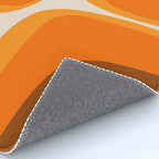 70s Retro Groove Minimalist Mid Century Modern Abstract in 1970s Brown and Orange Rug Gallery Image 4