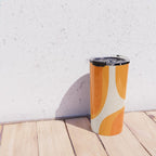70s Retro Groove Minimalist Mid Century Modern Abstract in 1970s Brown and Orange Travel Mug Gallery Image 4