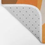 70s Retro Groove Minimalist Mid Century Modern Abstract in 1970s Brown and Orange Bath Mat Gallery Image 2
