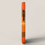 70s Retro Groove Minimalist Mid Century Modern Abstract in 1970s Brown and Orange iPhone Case Gallery Image 2