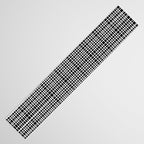 Fine Weave Retro Modern Mid-Century Pattern in White and Black Table Runner Gallery Image 3