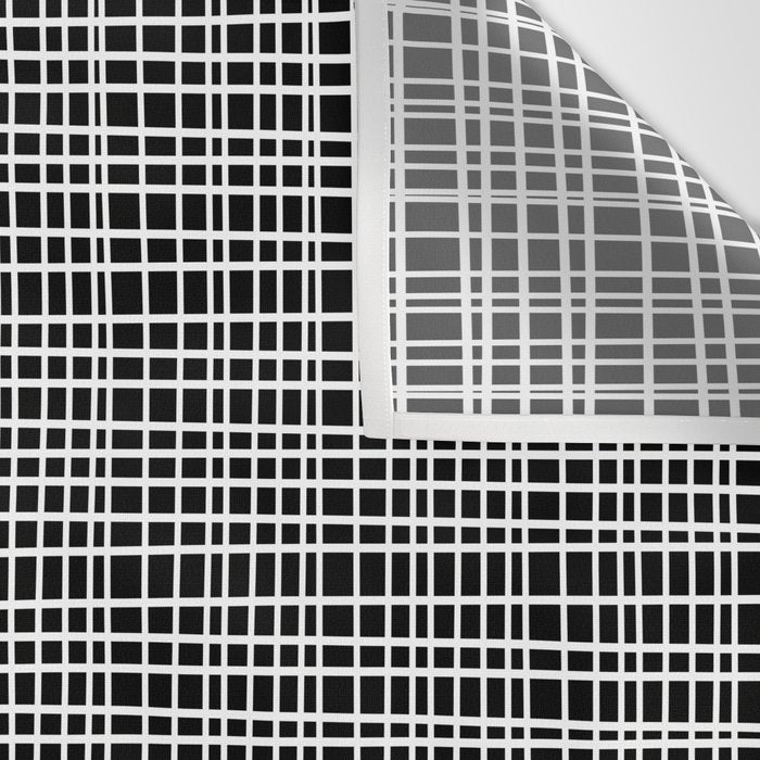Fine Weave Retro Modern Mid-Century Pattern in White and Black Wall Tapestry Gallery Image 3