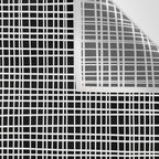 Fine Weave Retro Modern Mid-Century Pattern in White and Black Wall Tapestry Gallery Image 3
