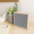 Fine Weave Retro Modern Mid-Century Pattern in White and Black Mini Art Print Gallery Image 2