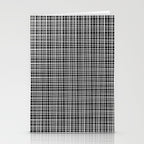 Fine Weave Retro Modern Mid-Century Pattern in White and Black Stationery Card Gallery Image 2