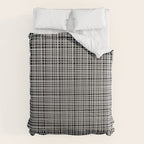 Fine Weave Retro Modern Mid-Century Pattern in White and Black Comforter Gallery Image 6