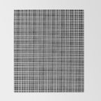 Fine Weave Retro Modern Mid-Century Pattern in White and Black Throw Blanket Gallery Image 2