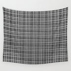Fine Weave Retro Modern Mid-Century Pattern in White and Black Wall Tapestry Gallery Image 4