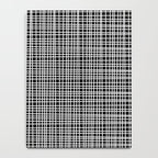 Fine Weave Retro Modern Mid-Century Pattern in White and Black Notebook Gallery Image 4