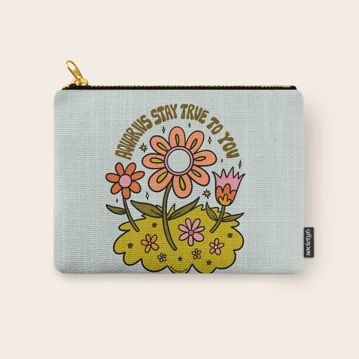 Aquarius Flower Carry All Pouch Gallery Image 1