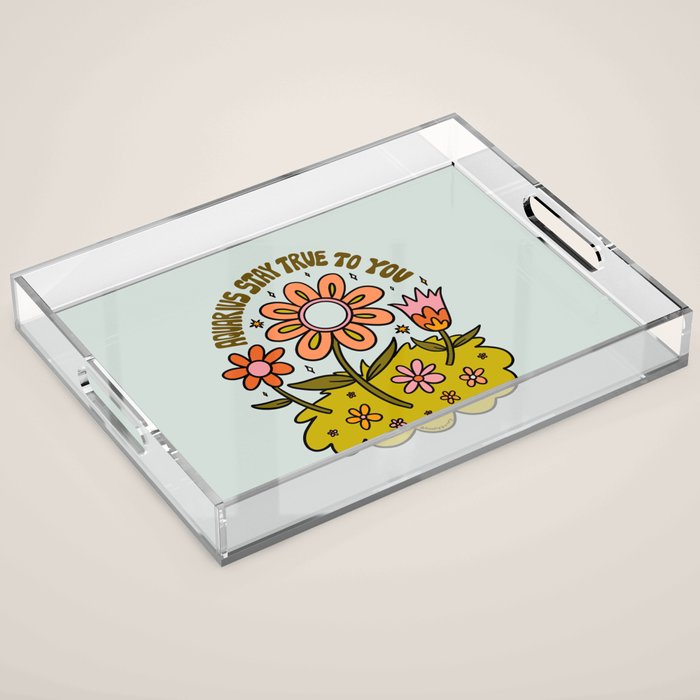 Aquarius Flower Acrylic Tray Gallery Image 1