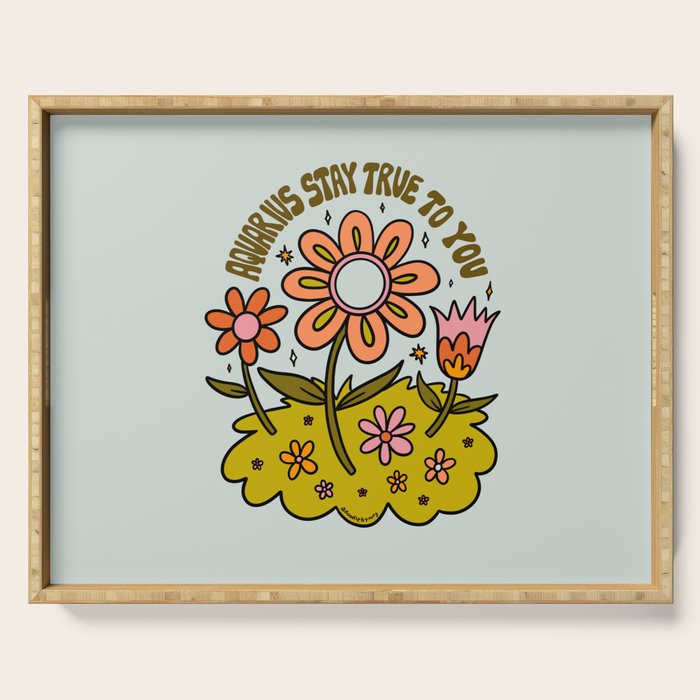 Aquarius Flower Serving Tray Gallery Image 1