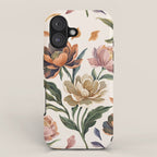 Hand Painted Peony Florals iPhone Case Gallery Image 1