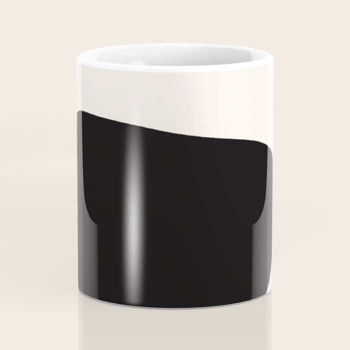 Black and White Abstract Minimal Shapes Coffee Mug Gallery Image 4