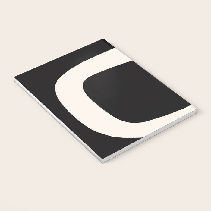 Black and White Abstract Minimal Shapes Notebook Gallery Image 3