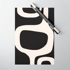 Black and White Abstract Minimal Shapes Wrapping Paper Gallery Image 1