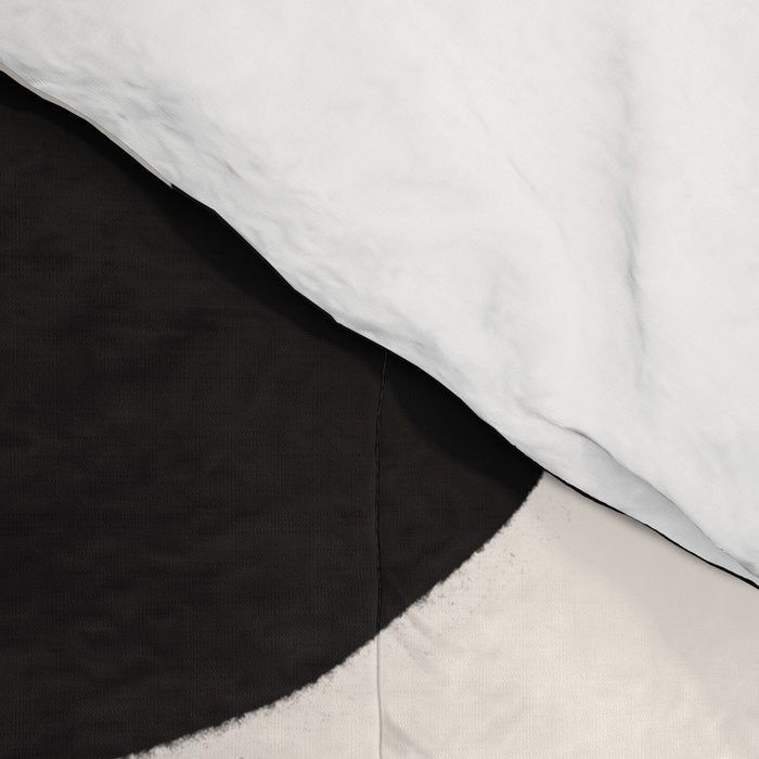 Black and White Abstract Minimal Shapes Comforter Gallery Image 4