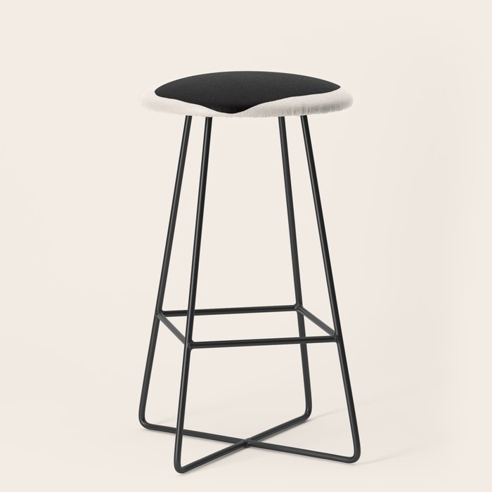 Black and White Abstract Minimal Shapes Stool Gallery Image 1