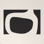 Black and White Abstract Minimal Shapes Welcome Mat Gallery Image 1