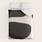 Black and White Abstract Minimal Shapes Duvet Cover Gallery Image 6
