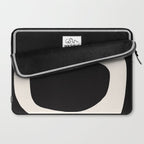 Black and White Abstract Minimal Shapes Laptop Sleeve Gallery Image 2