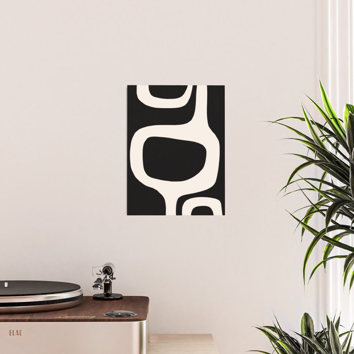 Black and White Abstract Minimal Shapes Poster Gallery Image 2