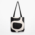 Black and White Abstract Minimal Shapes Tote Bag Gallery Image 2