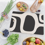 Black and White Abstract Minimal Shapes Cutting Board Gallery Image 2