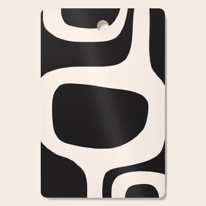 Black and White Abstract Minimal Shapes Cutting Board Gallery Image 1