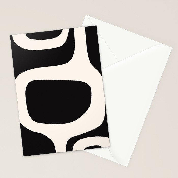 Black and White Abstract Minimal Shapes Stationery Card Gallery Image 2