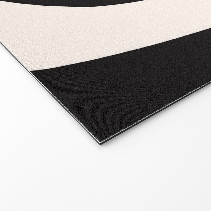Black and White Abstract Minimal Shapes Welcome Mat Gallery Image 2