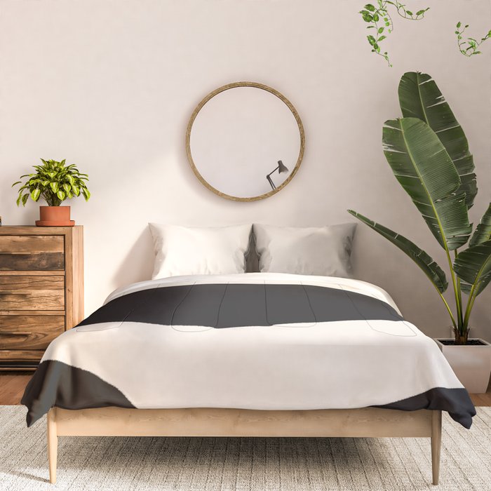 Black and White Abstract Minimal Shapes Comforter Gallery Image 3
