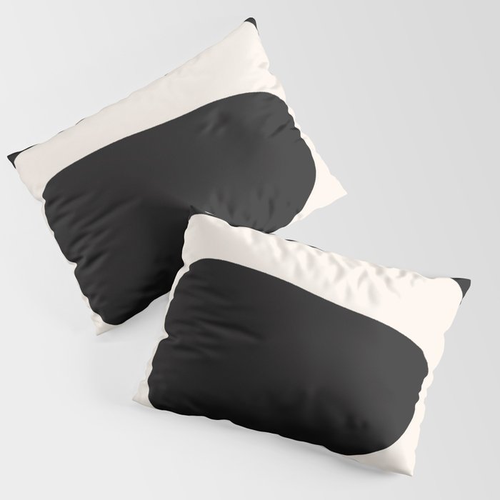 Black and White Abstract Minimal Shapes Pillow Sham Gallery Image 3