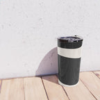 Black and White Abstract Minimal Shapes Travel Mug Gallery Image 4