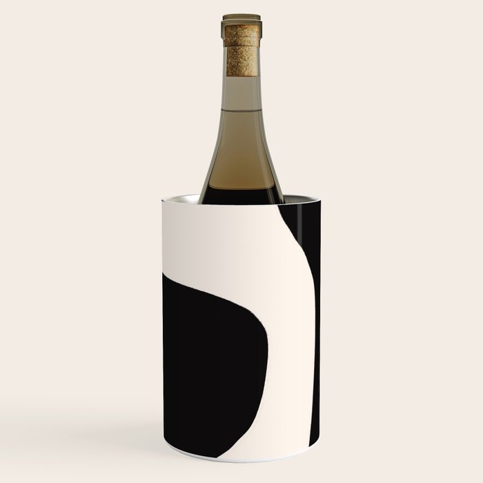 Black and White Abstract Minimal Shapes Wine Chiller Gallery Image 3