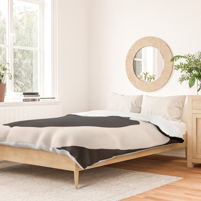 Black and White Abstract Minimal Shapes Duvet Cover Gallery Image 2