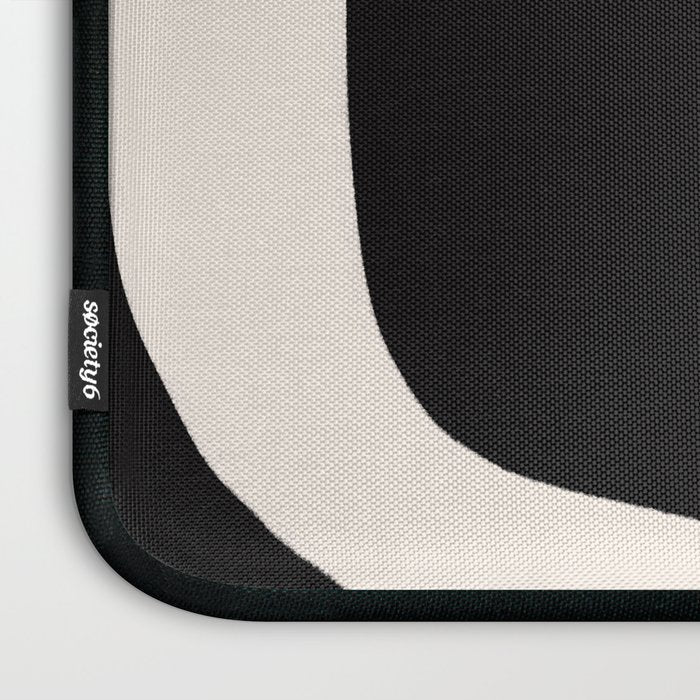 Black and White Abstract Minimal Shapes Laptop Sleeve Gallery Image 3