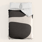 Black and White Abstract Minimal Shapes Comforter Gallery Image 6