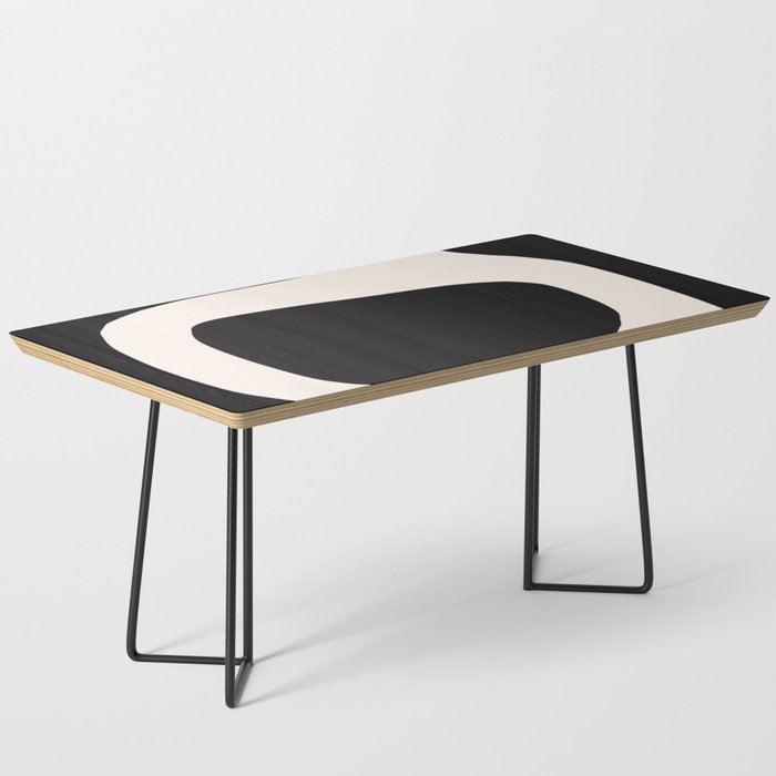 Black and White Abstract Minimal Shapes Coffee Table Gallery Image 1