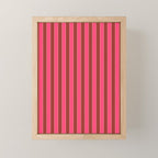 Bold Stripes Vertical Colorful Eclectic Lined Pink and Russet Pattern Mini Art Print Gallery Image 1