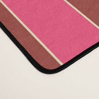 Bold Stripes Vertical Colorful Eclectic Lined Pink and Russet Pattern Desk Mat Gallery Image 4