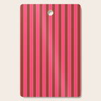 Bold Stripes Vertical Colorful Eclectic Lined Pink and Russet Pattern Cutting Board Gallery Image 1