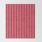 Bold Stripes Vertical Colorful Eclectic Lined Pink and Russet Pattern Throw Blanket Gallery Image 2